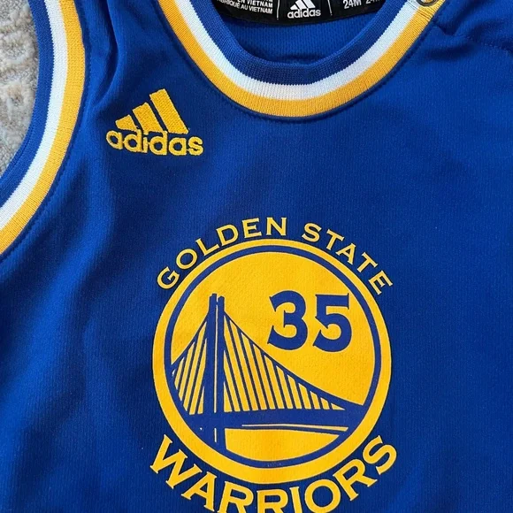 NWT Golden State Warriors jersey baby onesie 24m Kevin Durant #35 - Picture 3 of 3